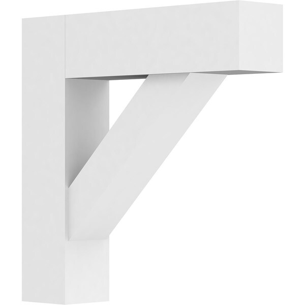 Ekena Millwork Standard Traditional Architectural Grade PVC Bracket with Block Ends, 3"W x 16"D x 16"H BKTP03X16X16TRA05 - main